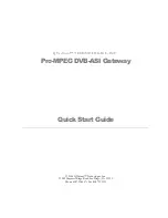 Предварительный просмотр 1 страницы Qvidium Pro-MPEG DVB-ASI Gateway Quick Start Manual