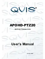 Qvis APOHD-PTZ20 User Manual предпросмотр