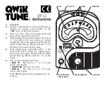 Preview for 1 page of Qwik Tune QT-12 Instructions