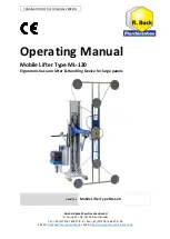 R. Beck Maschinenbau ML-120 Operating Manual preview