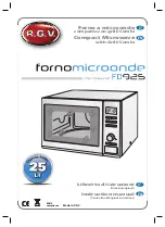 Preview for 1 page of R.G.V. forno microonde FD925 Instruction Manual