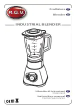 Preview for 1 page of R.G.V. INDUSTRIAL BLENDER Instruction Manual