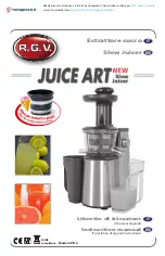 R.G.V. JUICE ART NEW Instruction Manual предпросмотр