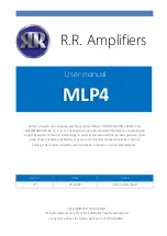 R.R. Amplifiers MLP4 User Manual preview