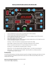 Предварительный просмотр 21 страницы R-Tech MTS 255HF Operation Instructions Manual