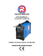 R-Tech POWER TIG 210EXT Operation Instructions Manual preview