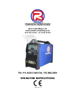 Preview for 1 page of R-Tech TIG 170 Operation Instructions Manual