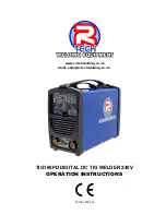 R-Tech TIG160PD Operation Instructions Manual preview