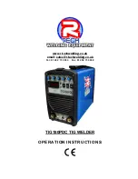 R-Tech TIG180PDC Operation Instructions Manual preview