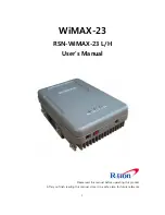 Preview for 1 page of R-tion RSN-WiMAX-23 H User Manual