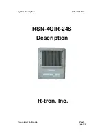 R-tron WiMAX RSN-4GIR-24S System Description preview