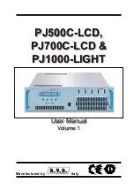 Preview for 1 page of R.V.R. Electronica PJ700C-LCD User Manual