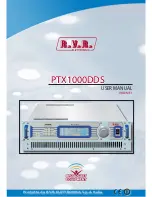 R.V.R. Electronica PTX1000DDS User Manual preview