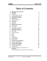 Preview for 3 page of R.V.R. Electronica RX1-NV LCD User Manual