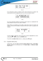 Предварительный просмотр 22 страницы R.V.R. Electronica TEX1002LCD User Manual