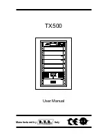 R.V.R. Electronica TX500SS User Manual предпросмотр