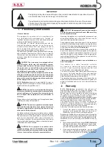 Preview for 5 page of R.V.R. Elettronica BROADCAST EQUIPMENT HC08CH-FM User Manual