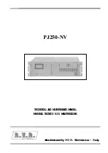 Предварительный просмотр 1 страницы R.V.R. Elettronica PJ250-NV Technical Manual