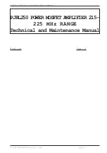 Preview for 2 page of R.V.R. Elettronica PJRL250 Technical Manual