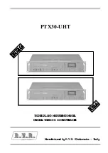 Preview for 1 page of R.V.R. Elettronica PTX30-UHT Installation, Technical And Maintenance  Manual