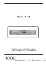 Preview for 1 page of R.V.R. Elettronica RXRL-NV/2 Technical Manual