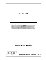 Предварительный просмотр 1 страницы R.V.R. Elettronica RXRL-NV Technical Manual