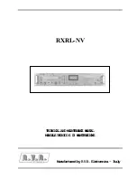 Preview for 1 page of R.V.R. Elettronica RXRL-NV Technical Manual