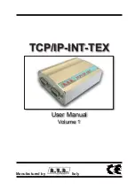 Предварительный просмотр 1 страницы R.V.R. Elettronica TCP/IP-INT-TEX User Manual