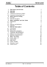 Preview for 3 page of R.V.R. Elettronica TEX150-LCD/S User Manual