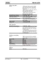 Preview for 25 page of R.V.R. Elettronica TEX150-LCD/S User Manual