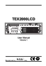Preview for 1 page of R.V.R. Elettronica TEX2000LCD User Manual