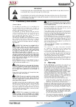 Preview for 7 page of R.V.R. Elettronica TEX2503 User Manual