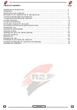 Preview for 3 page of R2 MTZ 100 Instruction And Maintenance Manual