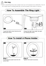 Предварительный просмотр 5 страницы R2B Ringlamp 001 Instruction Manual