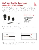 RA XLR Series Assembly Instructions preview