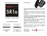 Preview for 1 page of RAAL-requisite SR1a Preliminary Owners Manual