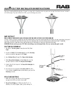 Preview for 1 page of RAB Lighting ALED POST TOP Installation Instructions