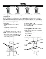 Preview for 1 page of RAB Lighting BLED5 Square Installation Instructions Manual