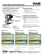 Preview for 2 page of RAB Lighting CANVAS78 Installation Instructions