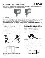 Preview for 1 page of RAB Lighting EZLED Installation Instructions