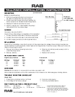 Preview for 2 page of RAB Lighting TALLPACK Installation Instructions