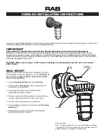 RAB Lighting VXBRLED Installation Instructions предпросмотр