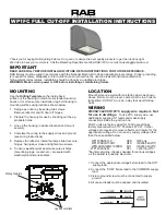 RAB Lighting WP1FC FULL CUT-OFF Installation Instructions preview