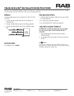 Preview for 2 page of RAB Lighting YBLED 3 pin PCT Installation Instructions