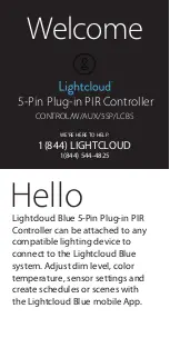 RAB Lightcloud CONTROL/W/AUX/5SP/LCBS Quick Start Manual preview