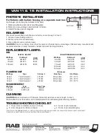 Preview for 2 page of RAB VAN11 Installation Instructions