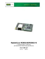 Preview for 1 page of Rabbit RabbitCore RCM3305 User Manual