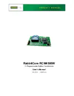 Preview for 1 page of RabbitCore RCM4500W User Manual