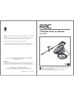 Предварительный просмотр 1 страницы Rac HP029 User Manual