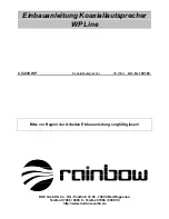 Preview for 1 page of Rac Rainbow CO-650-WP Installation Manual